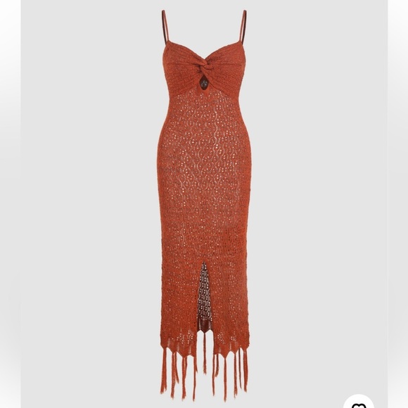 Cider Crochet Dress with Slit - Picture 1 of 9